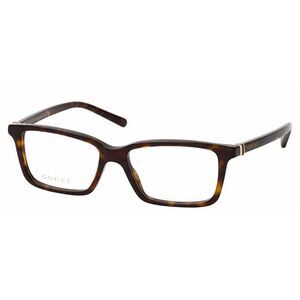 Gucci GG 1672O 002 Havana Plastic Rectangle Eyeglasses 53mm